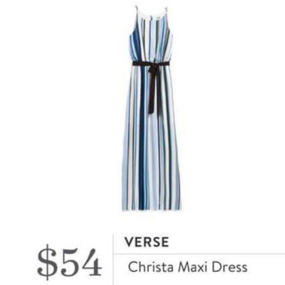 ⭐️NWT⭐️ Verse Blue, White & Black Stripe Maxi - XS - Picture 1 of 7